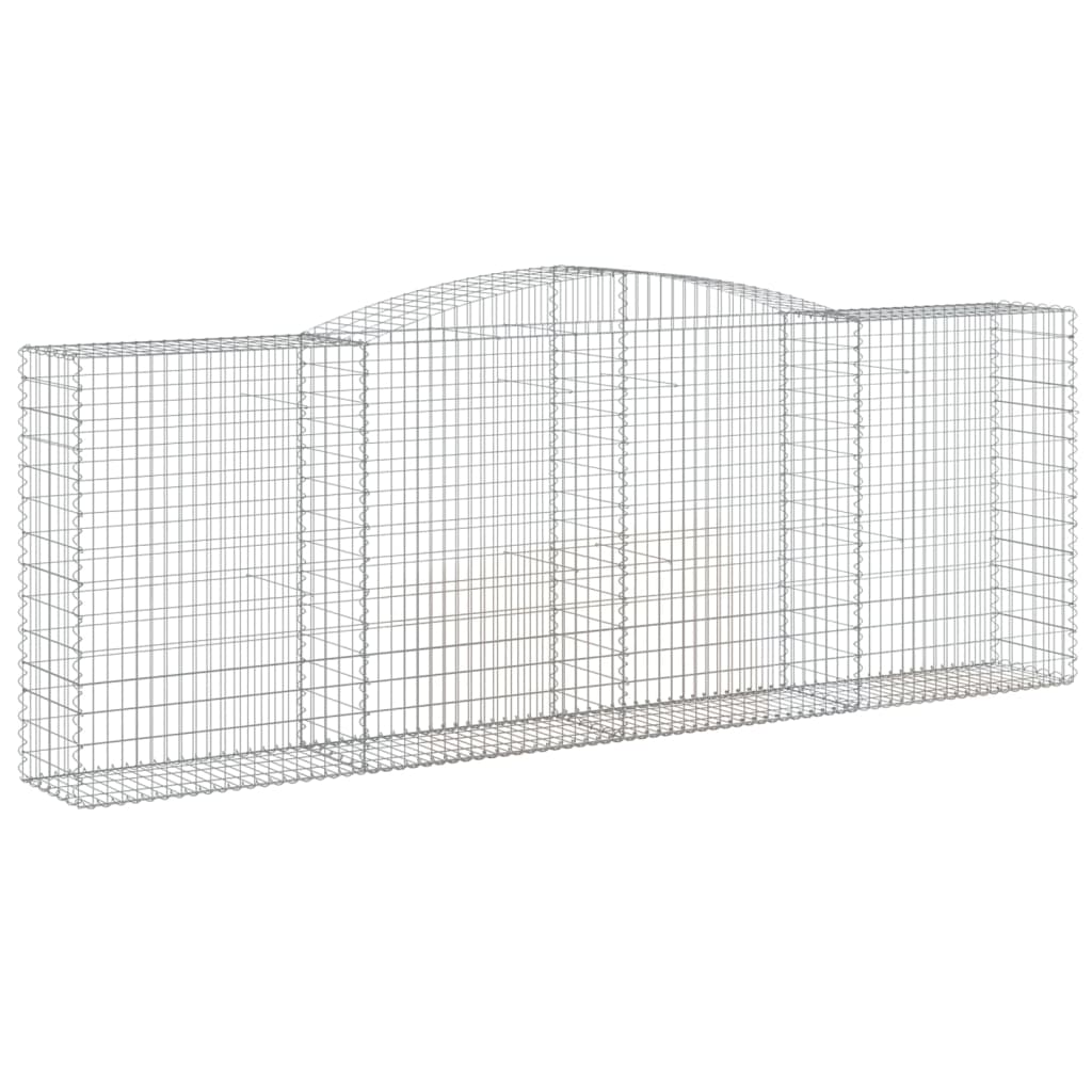 Cesti Gabbioni ad Arco 6 pz 400x50x140/160 cm Ferro Zincato