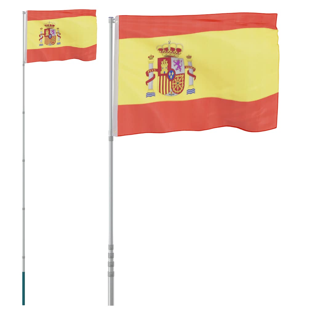 Asta e Bandiera Spagna 5,5 m Alluminio