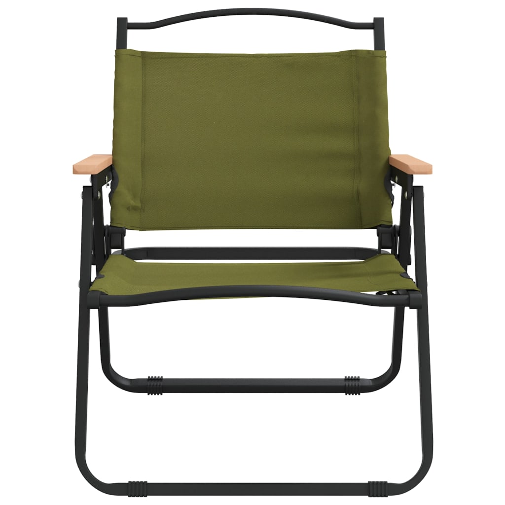 Sedie da Campeggio 2 pz Verdi 54x43x59 cm Tessuto Oxford