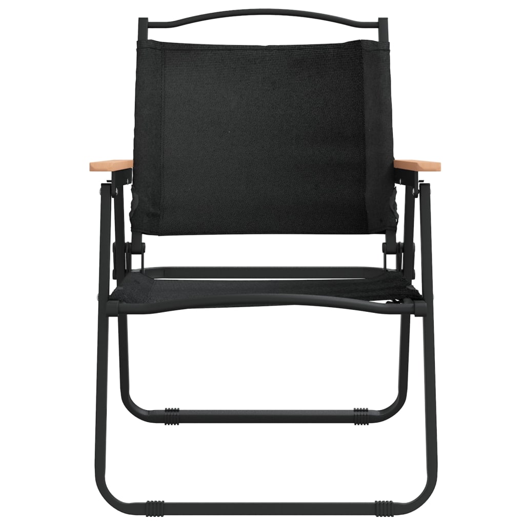 Sedie da Campeggio 2 pz Neri 54x55x78 cm Tessuto Oxford