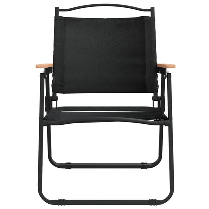 Sedie da Campeggio 2 pz Neri 54x55x78 cm Tessuto Oxford