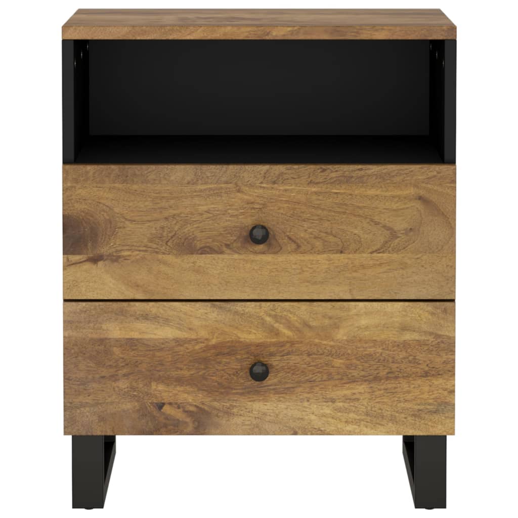 Comodino 50x33x62cm Legno Massello di Mango e Legno Multistrato
