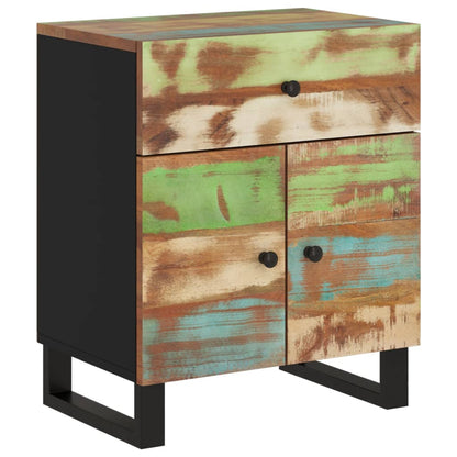 Comodino 50x33x60cm Legno Massello Recupero e Legno Multistrato