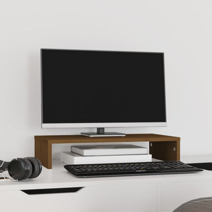 Supporto per Monitor ambra 50x27x10 cm Legno Massello di Pino