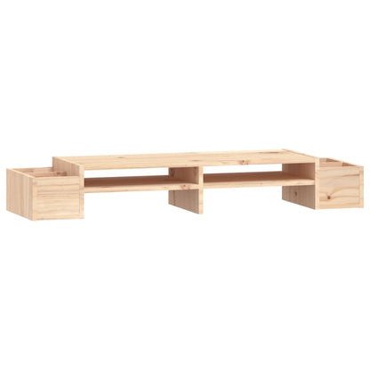 Supporto per Monitor 100x27,5x15cm in Legno Massello di Pino