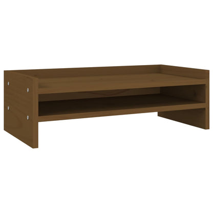 Supporto per Monitor ambra 50x24x16 cm Legno Massello di Pino