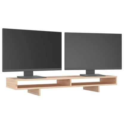 Supporto per Monitor 100x27x14 cm in Legno Massello di Pino