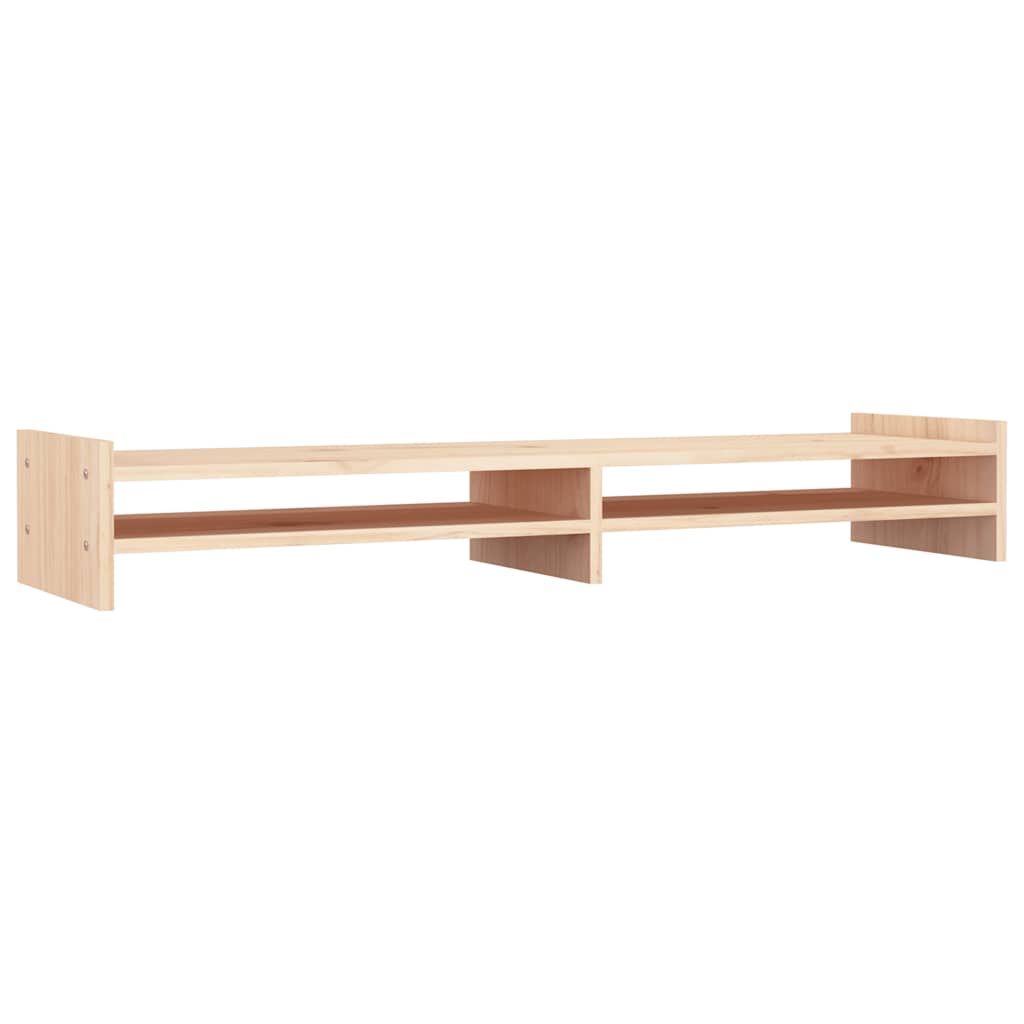 Supporto per Monitor 100x27x15cm in Legno Massello di Pino