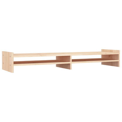 Supporto per Monitor 100x27x15cm in Legno Massello di Pino