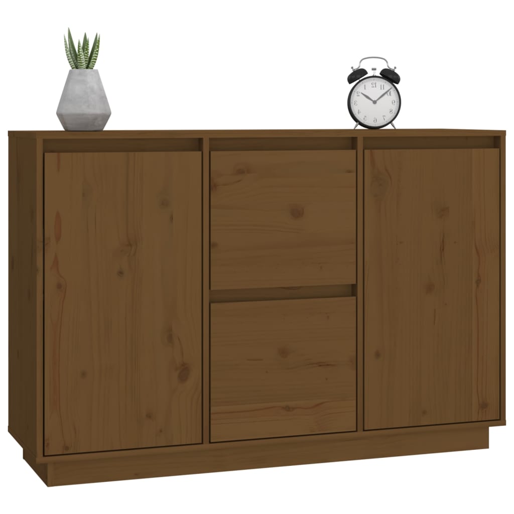 Credenza Marrone ambra 111x34x75 cm in Legno Massello di Pino