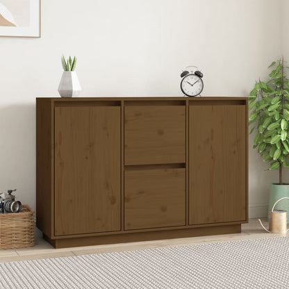 Credenza Marrone ambra 111x34x75 cm in Legno Massello di Pino