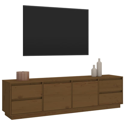 Mobile Porta TV ambra 176x37x47,5 cm in Legno Massello di Pino