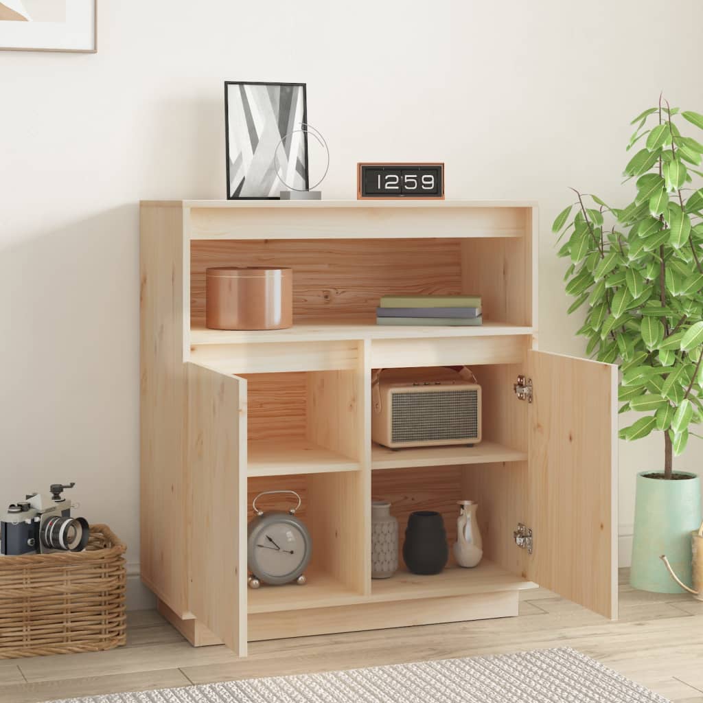 Credenza 70x34x80 cm in Legno Massello di Pino