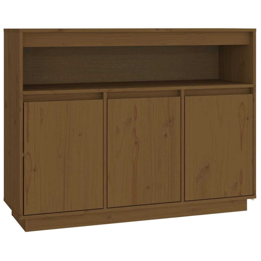 Credenza Marrone ambra 104,5x34x80 cm in Legno Massello di Pino