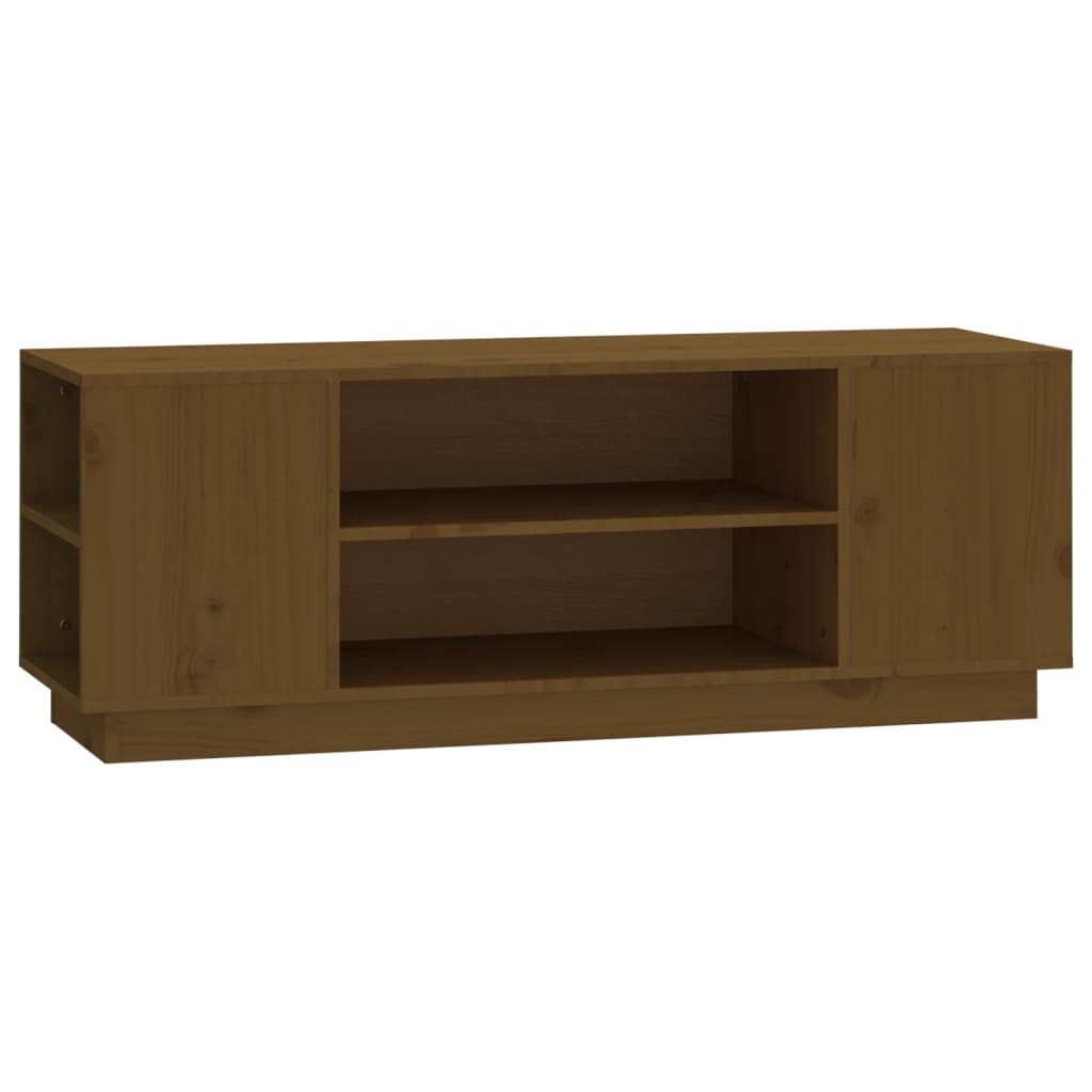 Mobile Porta TV ambra 110x35x40,5 cm in Legno Massello di Pino