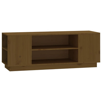 Mobile Porta TV ambra 110x35x40,5 cm in Legno Massello di Pino