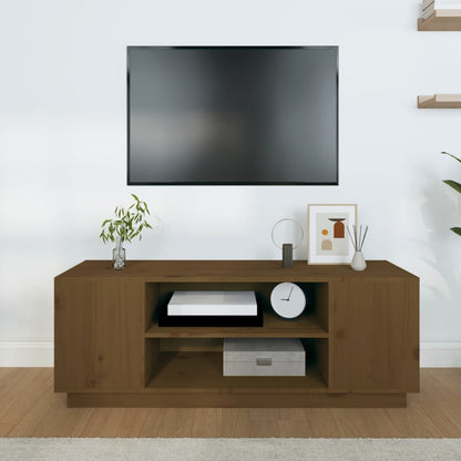 Mobile Porta TV ambra 110x35x40,5 cm in Legno Massello di Pino