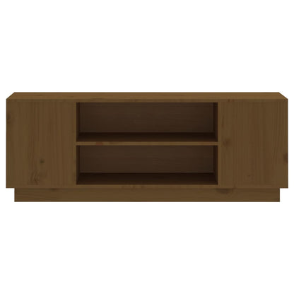 Mobile Porta TV ambra 110x35x40,5 cm in Legno Massello di Pino