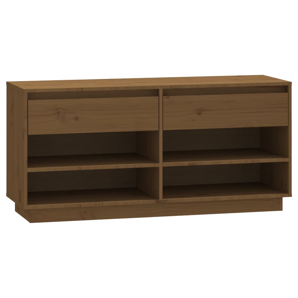 Scarpiera ambra 110x34x52 cm in Legno Massello di Pino