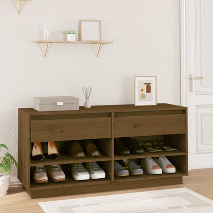 Scarpiera ambra 110x34x52 cm in Legno Massello di Pino