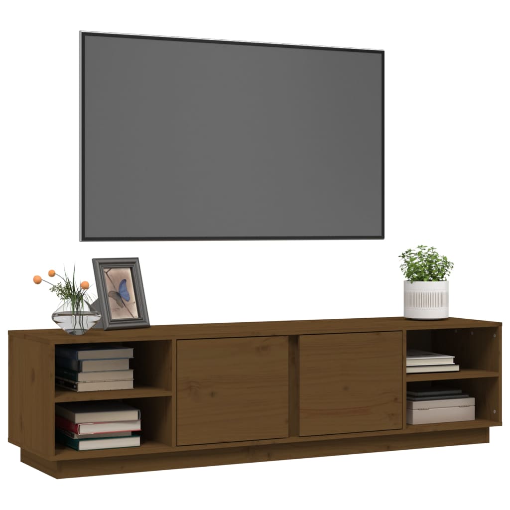 Mobile Porta TV ambra 156x40x40 cm in Legno Massello di Pino