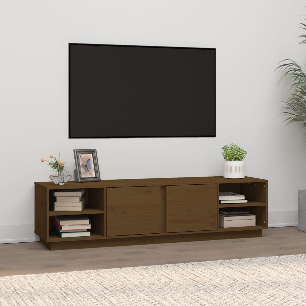 Mobile Porta TV ambra 156x40x40 cm in Legno Massello di Pino