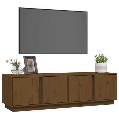 Mobile Porta TV ambra 140x40x40 cm in Legno Massello di Pino