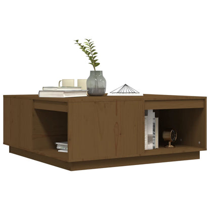 Tavolino da Salotto ambra 100x101x40,5cm Legno Massello di Pino