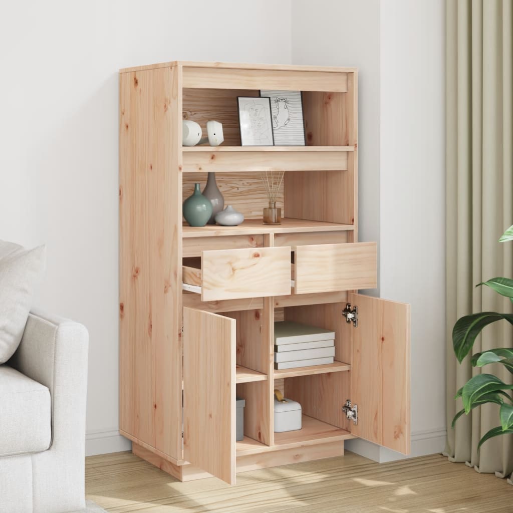 Credenza 60x40x116,5 cm in Legno Massello di Pino