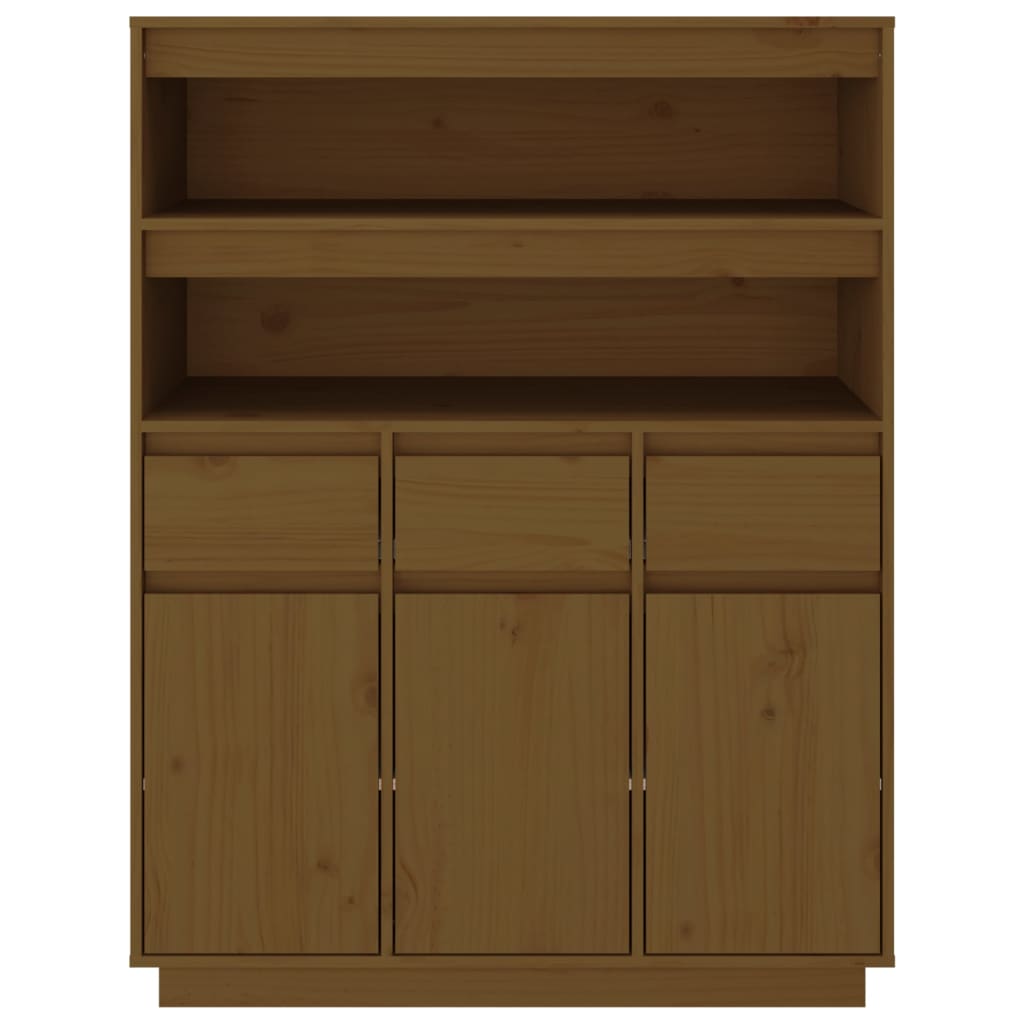 Credenza ambra 89x40x116,5 cm in Legno Massello di Pino