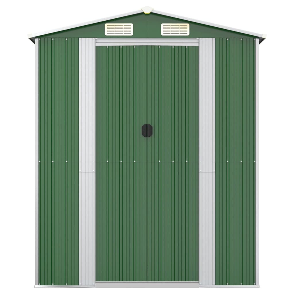 Capanno da Giardino Verde 192x440x223 cm Acciaio Zincato