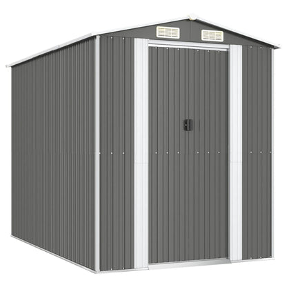 Capanno da Giardino Grigio Chiaro 192x274x223cm Acciaio Zincato