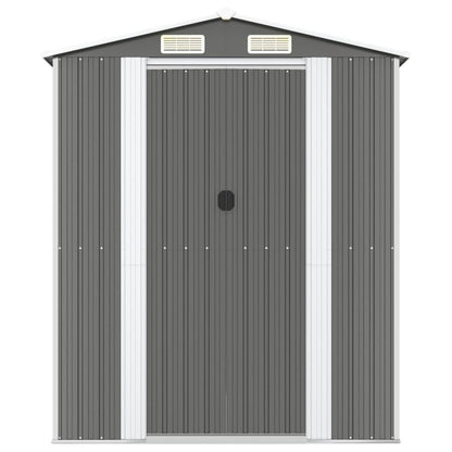 Capanno da Giardino Grigio Chiaro 192x274x223cm Acciaio Zincato