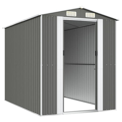 Capanno da Giardino Grigio Chiaro 192x274x223cm Acciaio Zincato