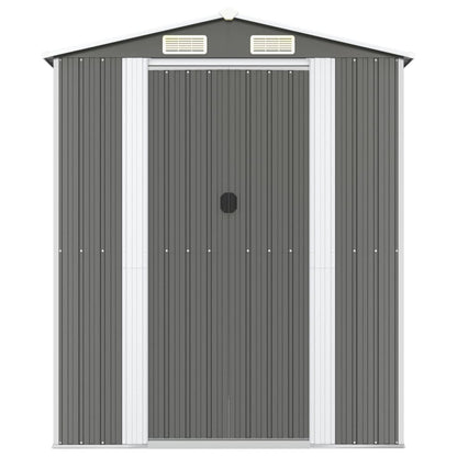 Capanno da Giardino Grigio Chiaro 192x855x223cm Acciaio Zincato