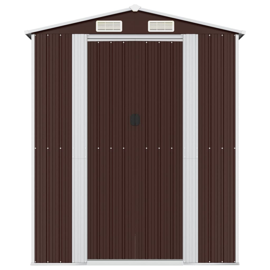 Capanno Giardino Marrone Scuro 192x1021x223 cm Acciaio Zincato