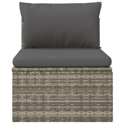 Poltrona Centrale Giardino Cuscino Grigio 57x57x56cm Polyrattan