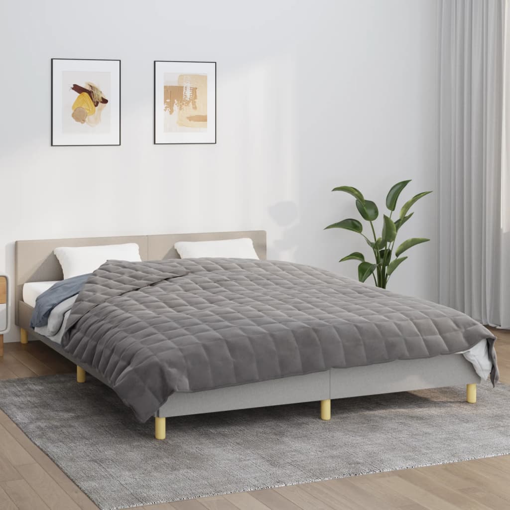 Coperta Ponderata Grigia 220x235 cm 15 kg Tessuto
