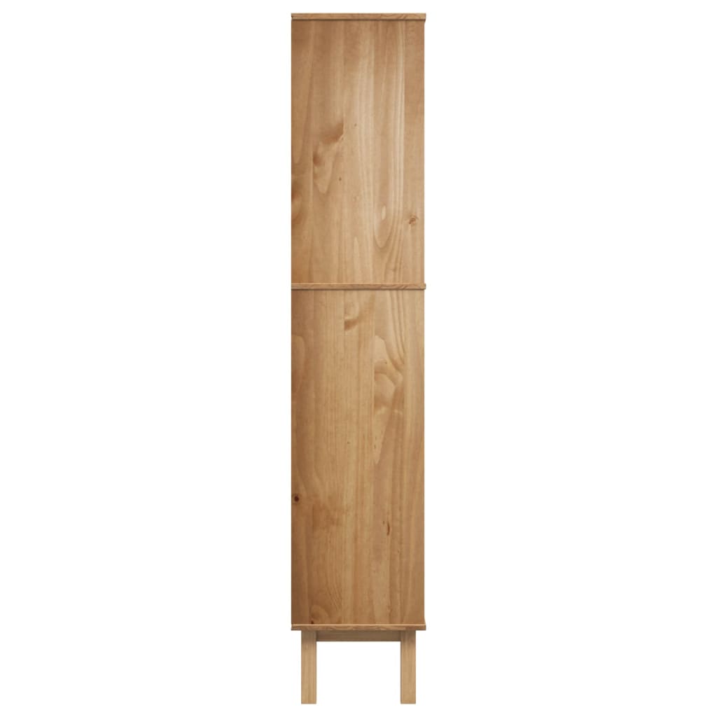 Libreria OTTA con 2 Cassetti Marrone e Bianco in Legno di Pino
