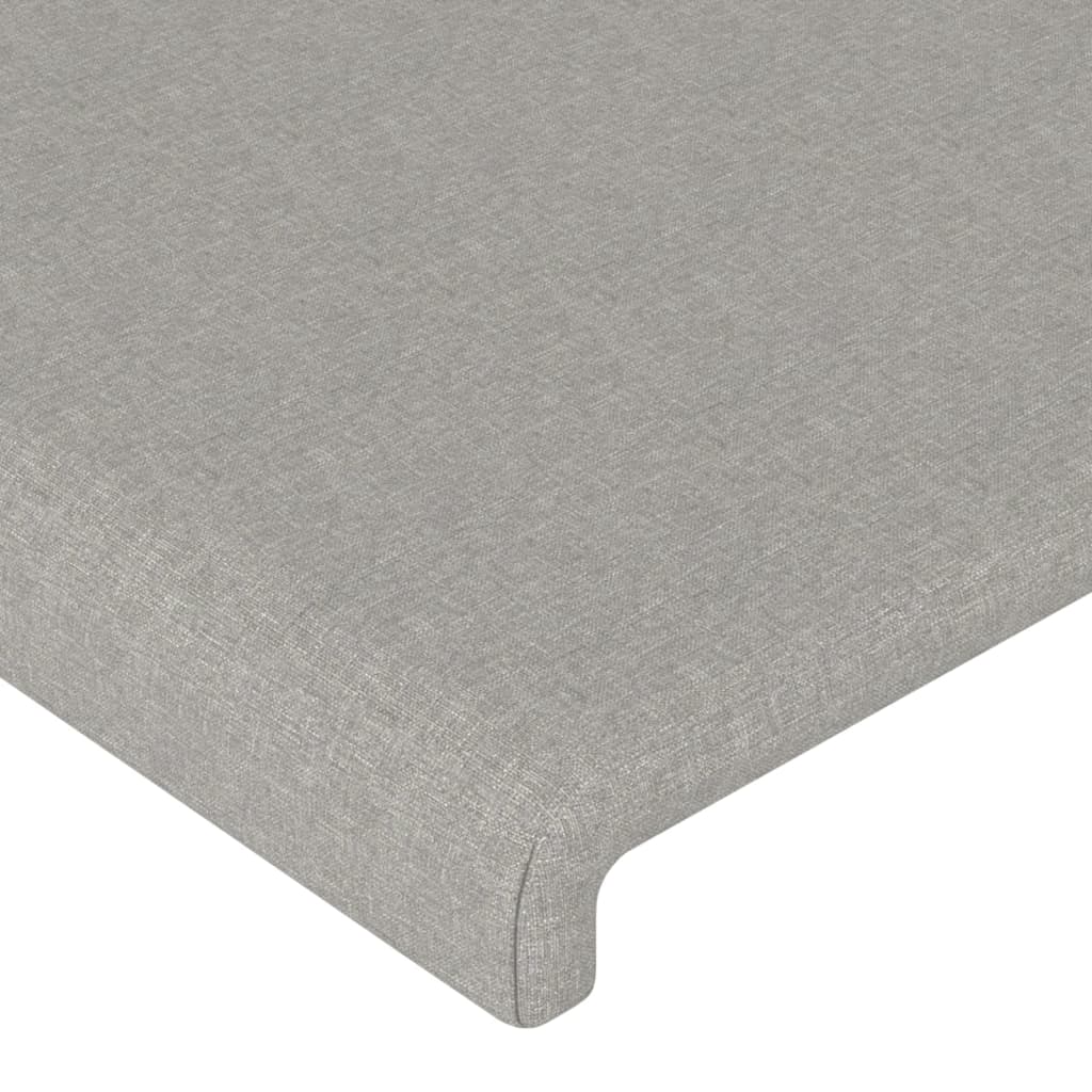 Testiera Grigio Chiaro 100x5x78/88 cm in Tessuto