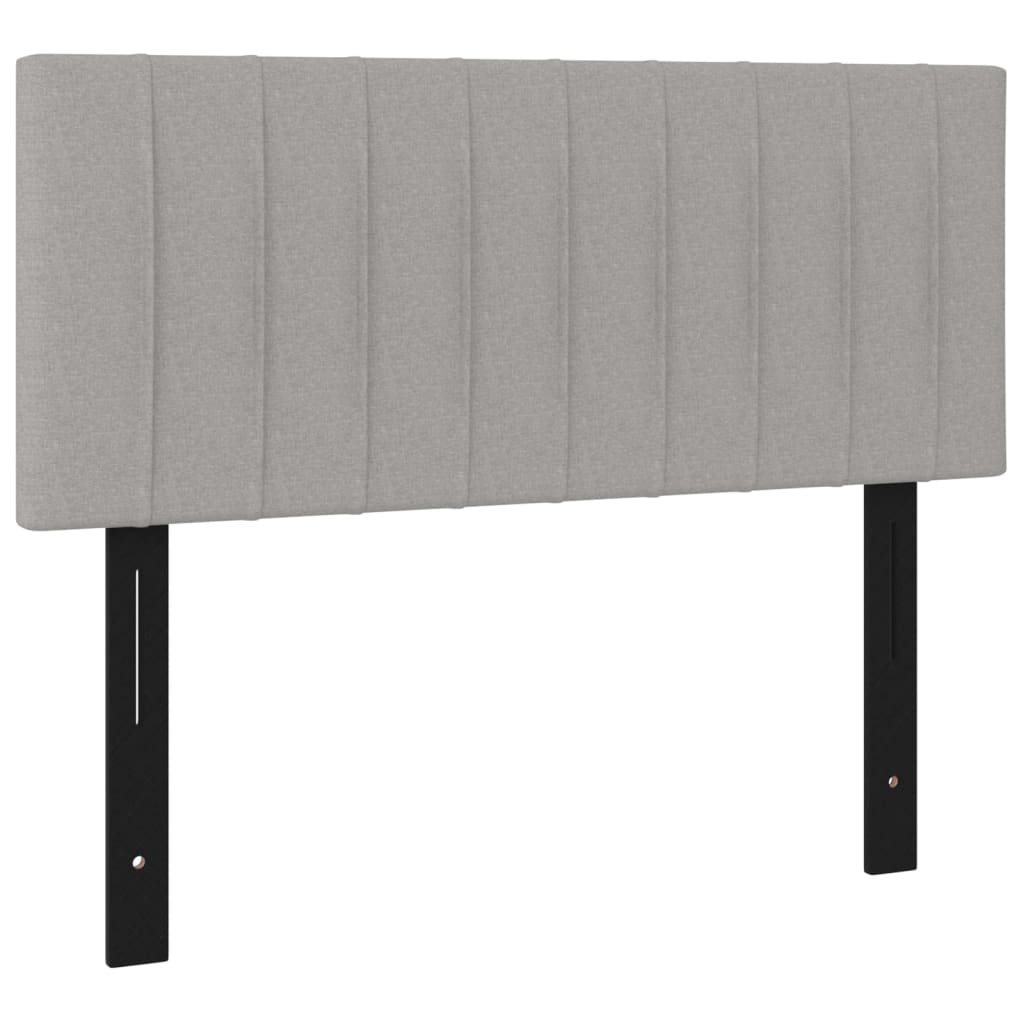 Testiera Grigio Chiaro 100x5x78/88 cm in Tessuto