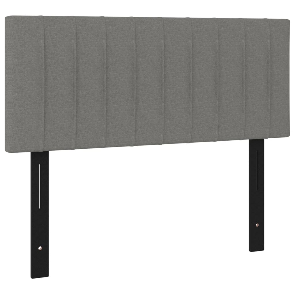 Testiera Grigio Scuro 100x5x78/88 cm in Tessuto