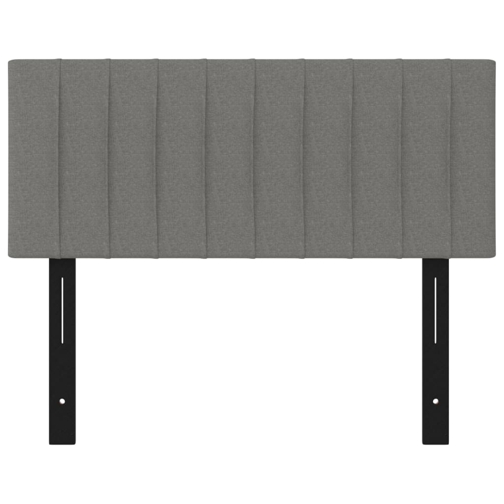 Testiera Grigio Scuro 100x5x78/88 cm in Tessuto