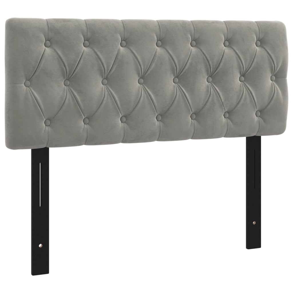 Testiera Grigio Chiaro 100x7x78/88 cm in Velluto