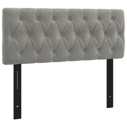 Testiera Grigio Chiaro 100x7x78/88 cm in Velluto