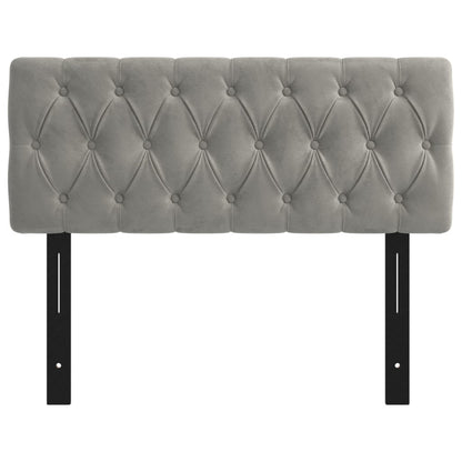 Testiera Grigio Chiaro 100x7x78/88 cm in Velluto