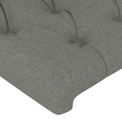 Testiera 2 pz Grigio Scuro 80x7x78/88 cm in Tessuto