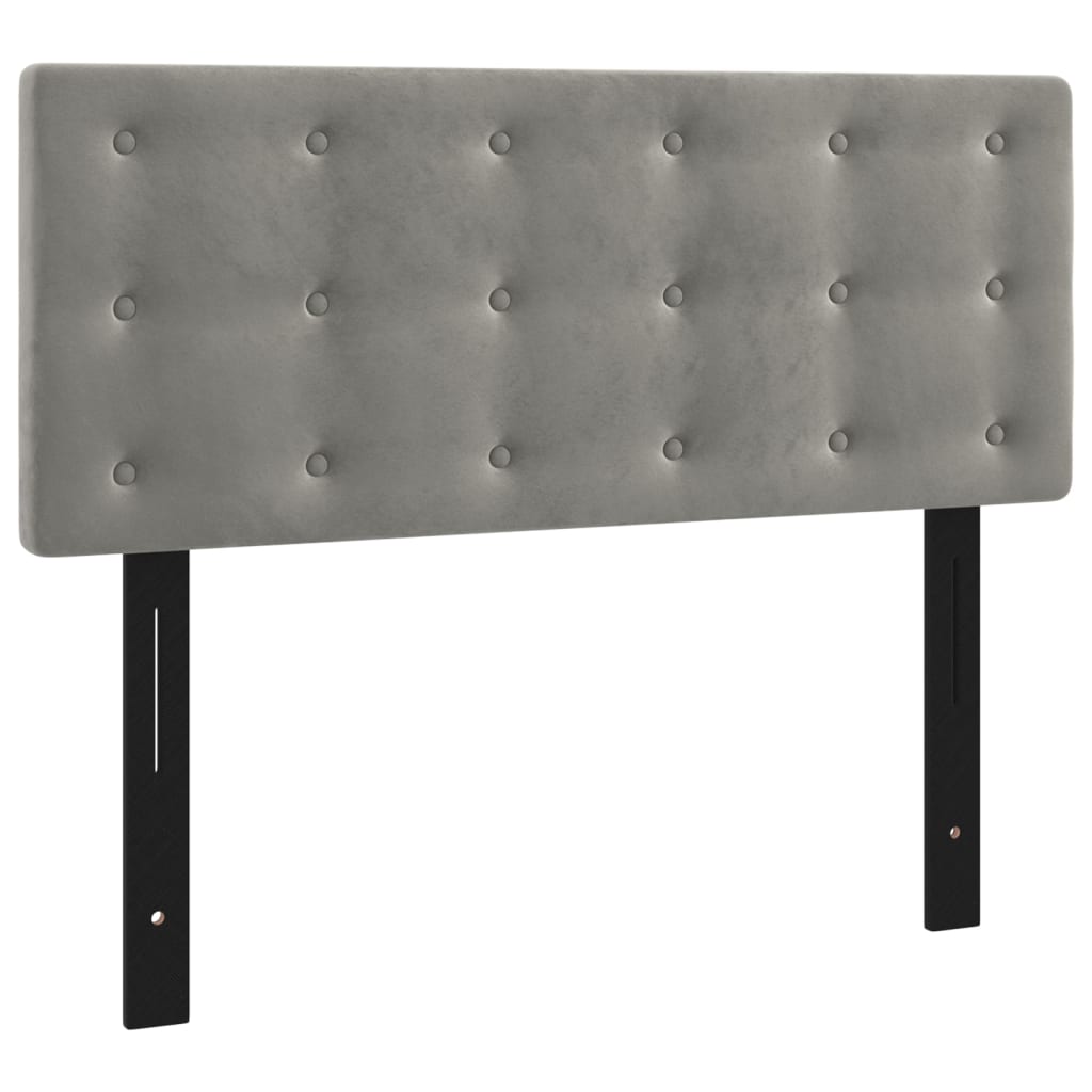 Testiera Grigio Chiaro 100x5x78/88 cm in Velluto