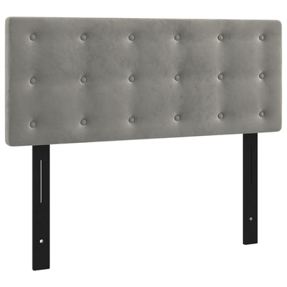 Testiera Grigio Chiaro 100x5x78/88 cm in Velluto