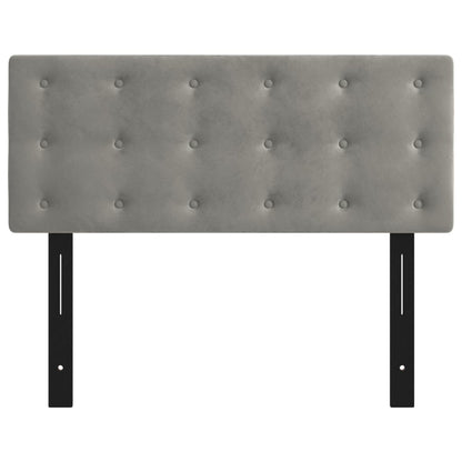 Testiera Grigio Chiaro 100x5x78/88 cm in Velluto